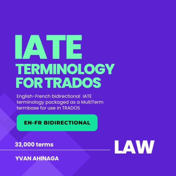 IATE Terminology for Trados: EN-FR Law